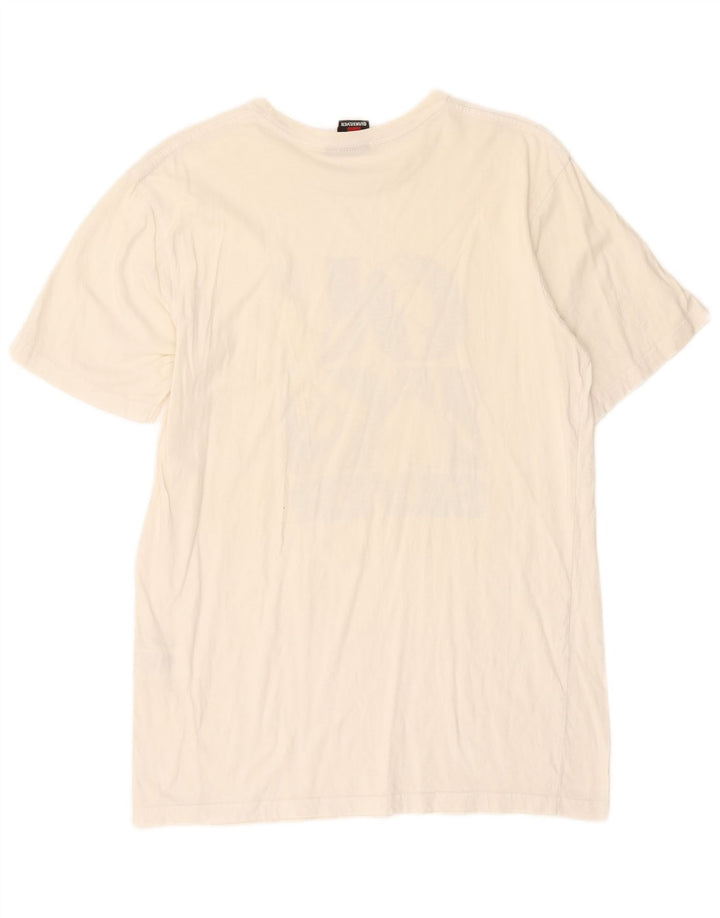 Quiksilver Herre grafisk T-shirt Top Medium Off White Bomuld
