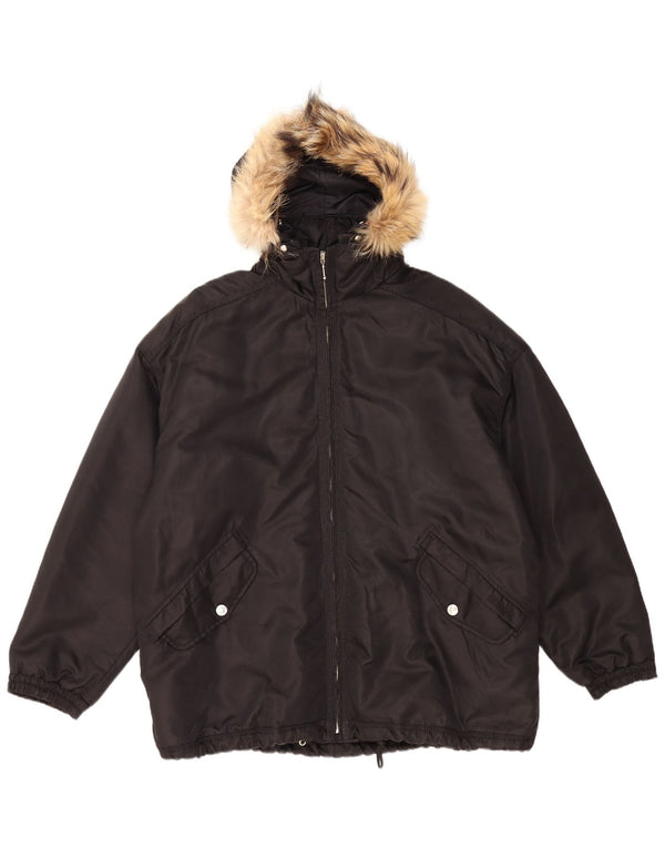 COLMAR Mens Hooded Windbreaker Jacket UK 42 XL Black Polyamide