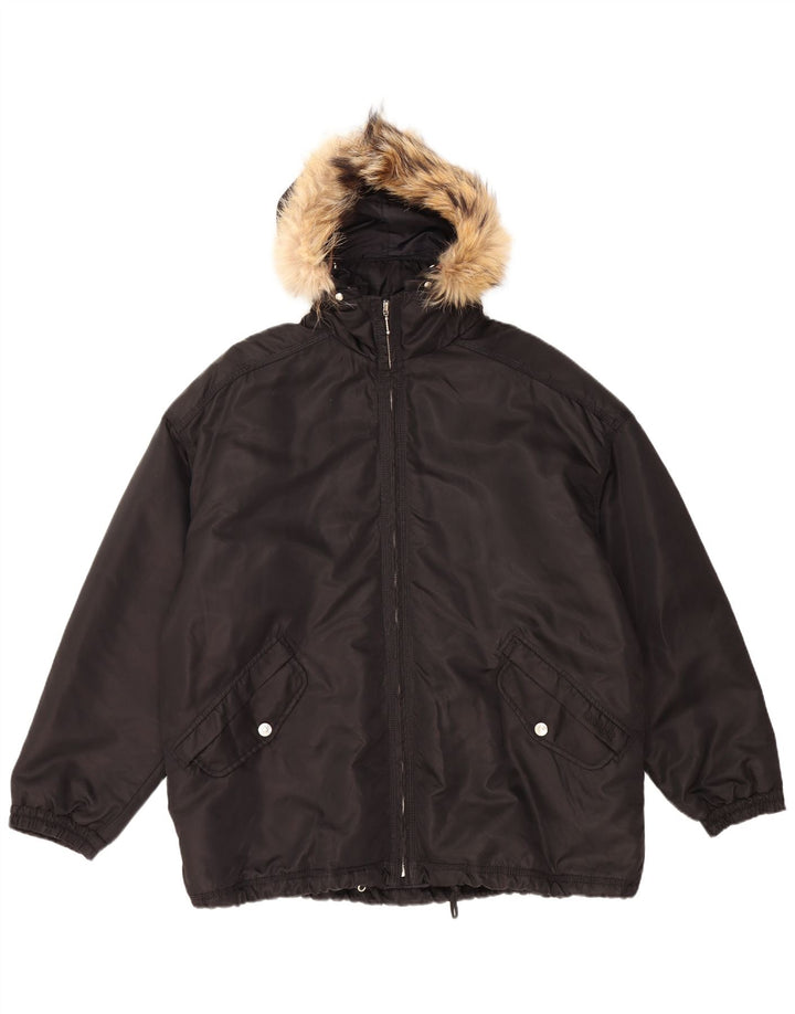 COLMAR Vindjakke med hætte til mænd UK 42 XL Sort polyamid