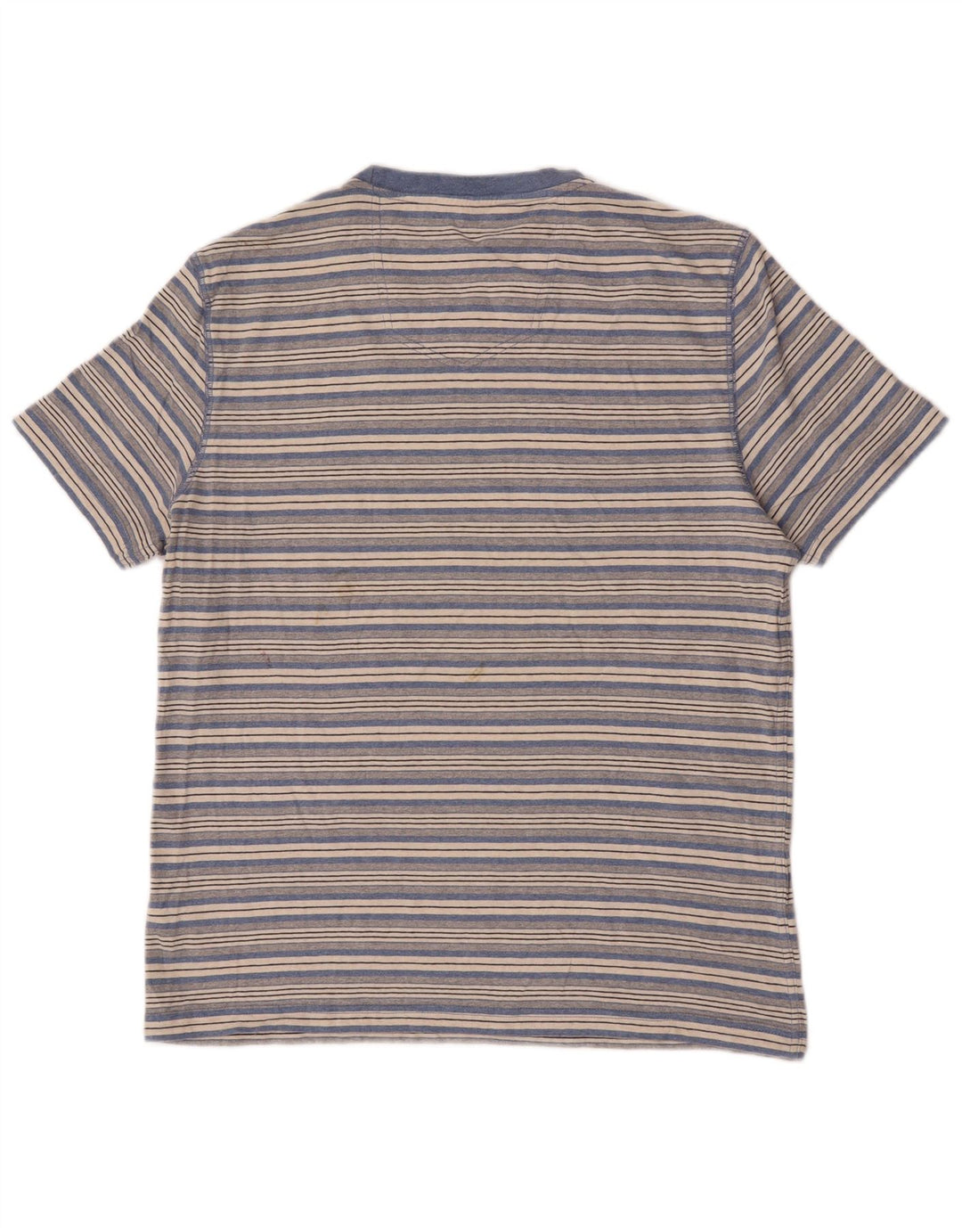 Fat Face Herre T-Shirt Top Stor Blå Stribet Bomuld