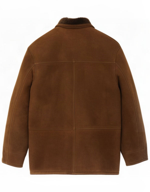 Vintage Herre Shearling Jacket IT 52 XL Khaki