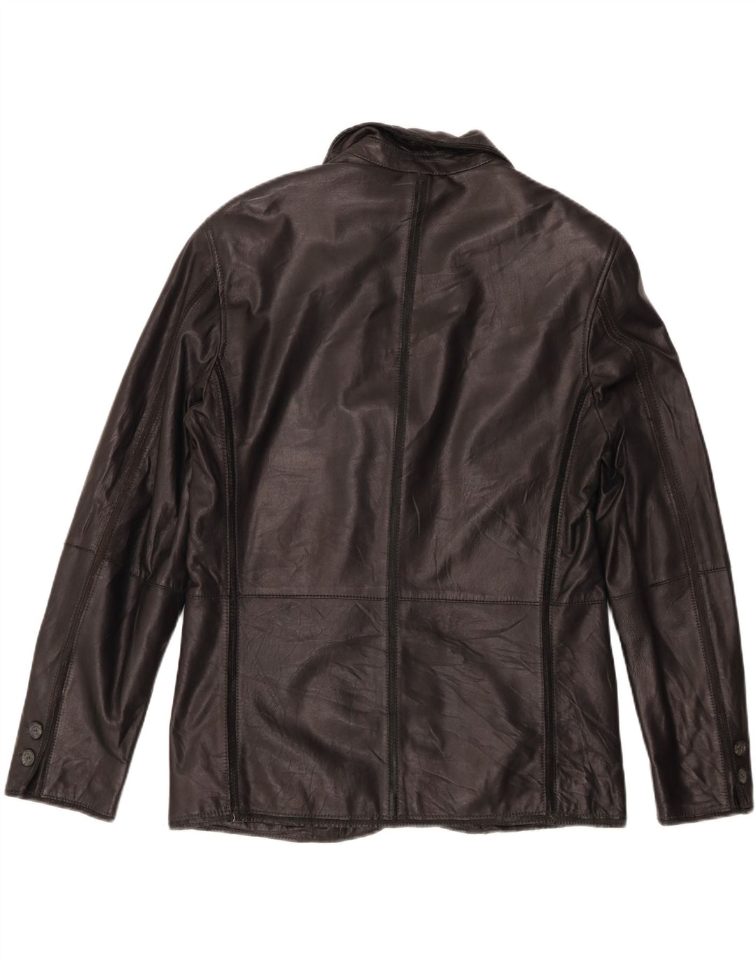 Milestone Herre Læderjakke IT 48 Medium Sort Læder