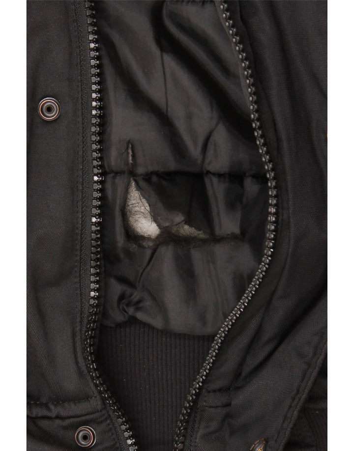 G-Star Herre Hooded Bomber Windbreaker Jacket UK 38 Medium Sort Bomuld