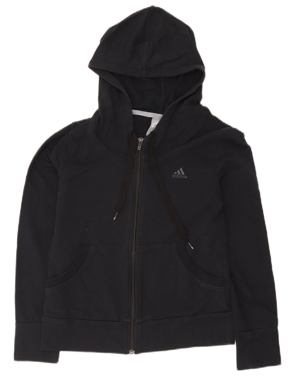 Adidas Dame Hættetrøje Sweater UK 14 Medium Sort Bomuld