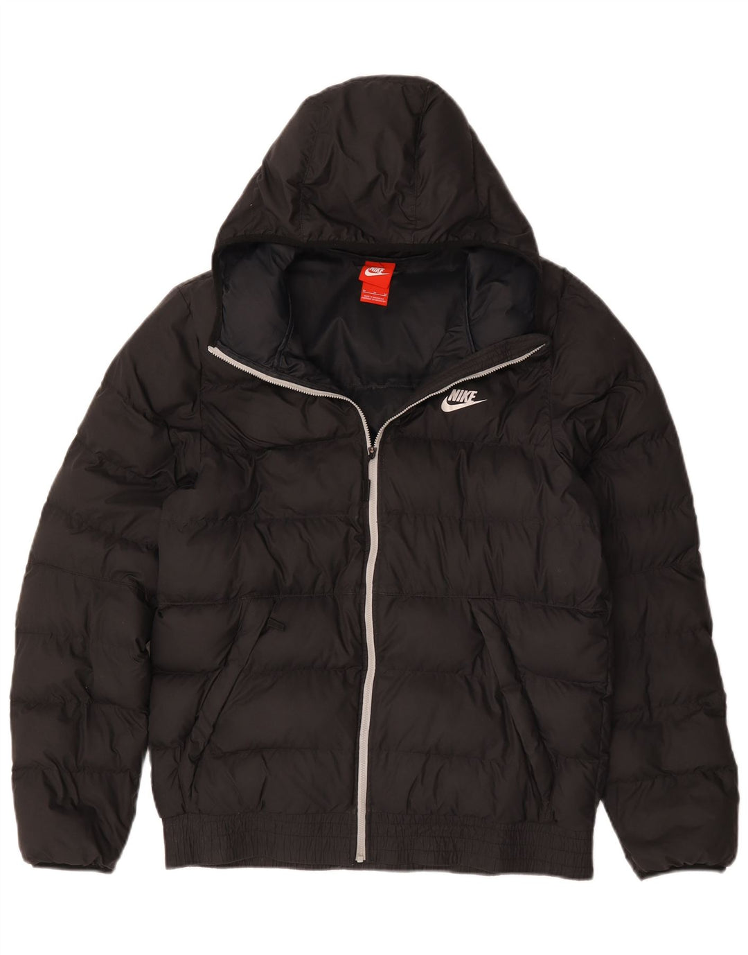 Nike Herre hættepolstret jakke UK 38 Medium Sort