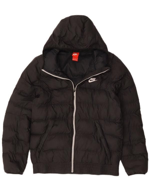 Nike Herre hættepolstret jakke UK 38 Medium Sort