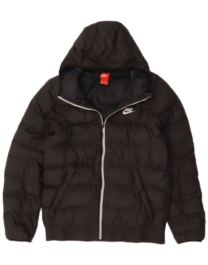 Nike Herre hættepolstret jakke UK 38 Medium Sort