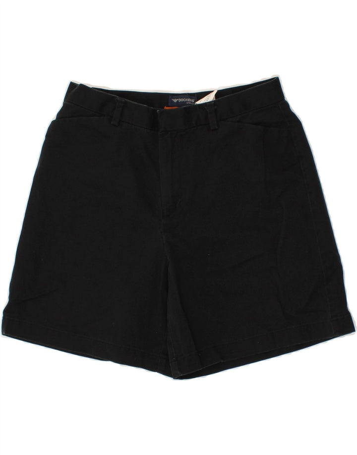DOCKERS Womens Petite Casual Shorts US 6 Medium W25 Black Cotton Vintage Dockers and Second-Hand Dockers from Messina Hembry 