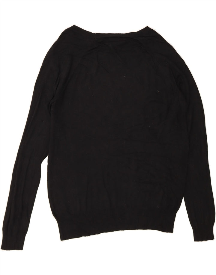 MOSSIMO Womens Boat Neck Jumper Sweater UK 18 XL Black Nylon Vintage Mossimo and Second-Hand Mossimo from Messina Hembry 
