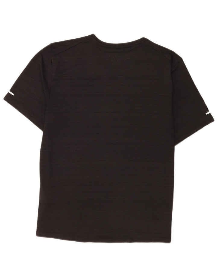 Nike Herre Dri Fit T-Shirt Top Medium Sort Nålestribet Polyester