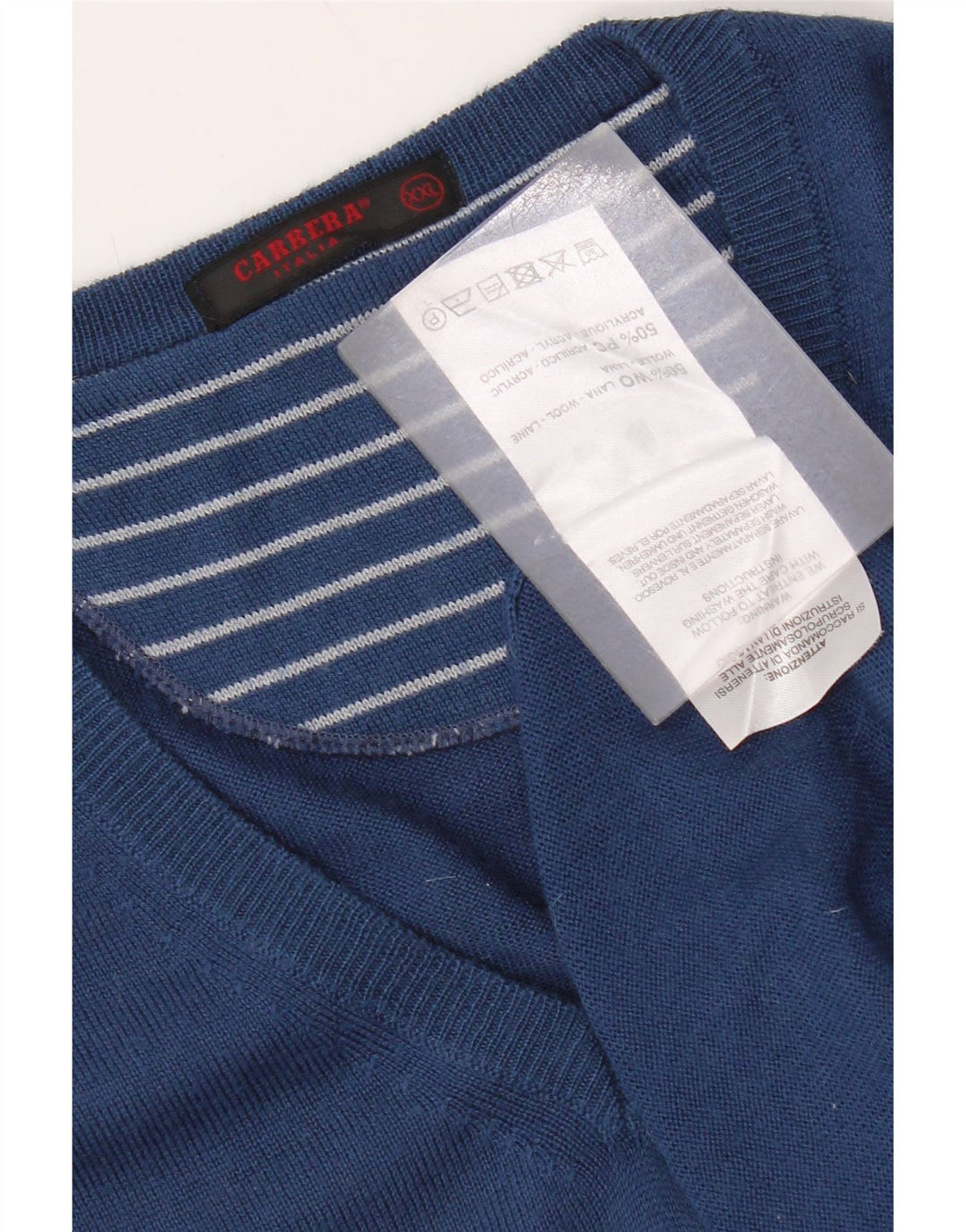 Carrera Herre V-hals sweater 2XL Blå Uld