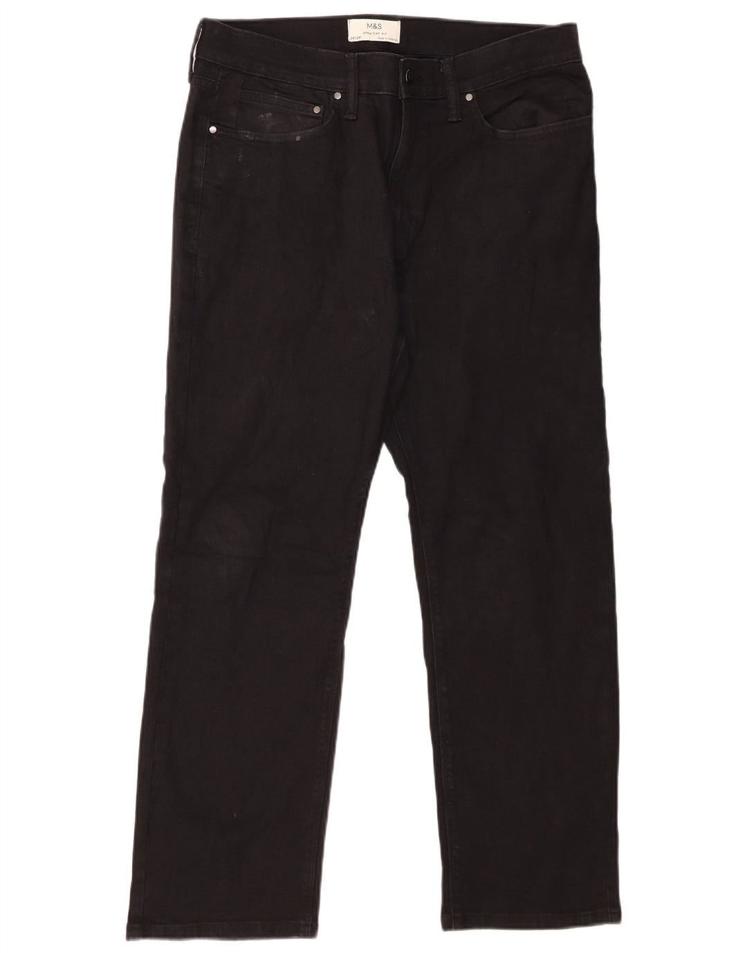 Marks & Spencer Straight Jeans til mænd W34 L29 sort bomuld