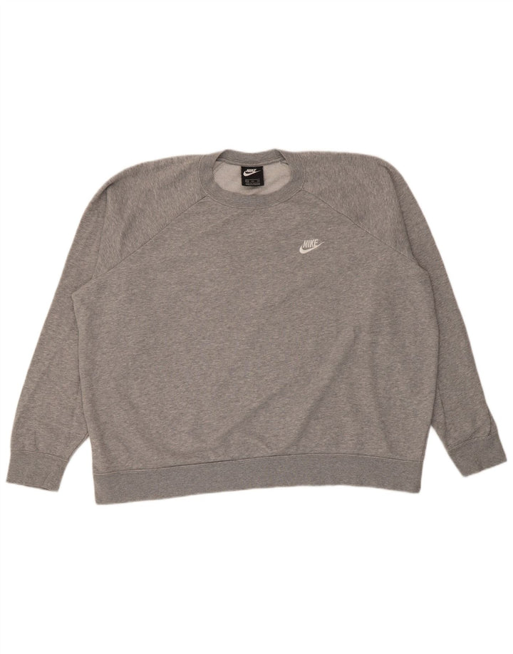 Nike Oversized Sweatshirt Jumper UK 20 2XL Grå Flecked Bomuld