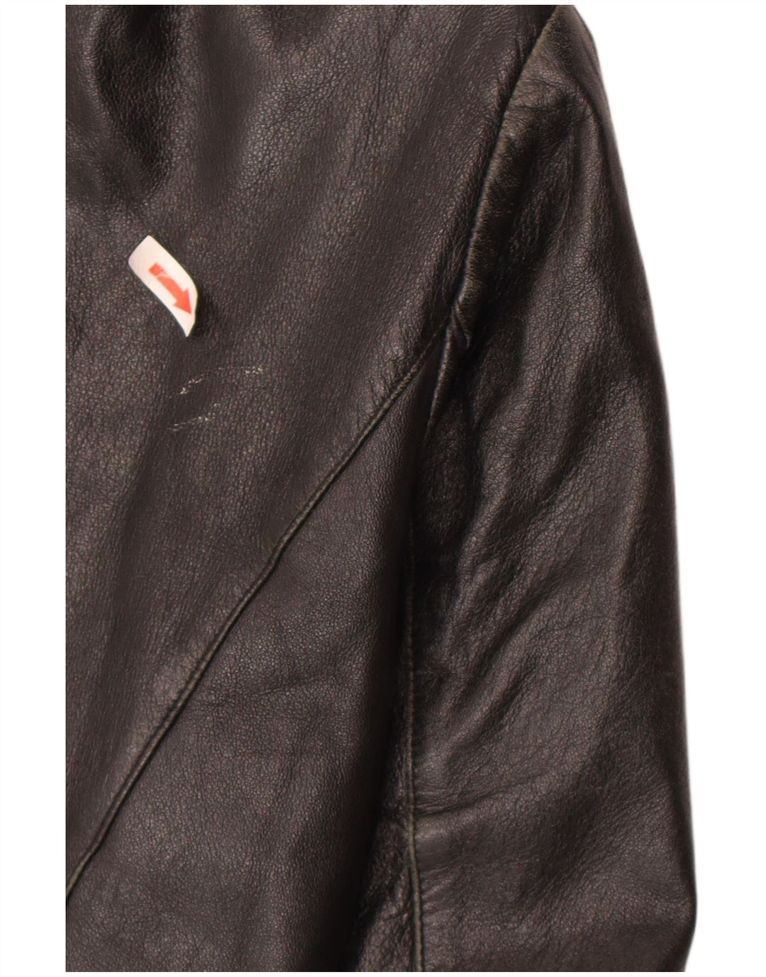 Vintage dame læderjakke IT 52 2XL sort læder