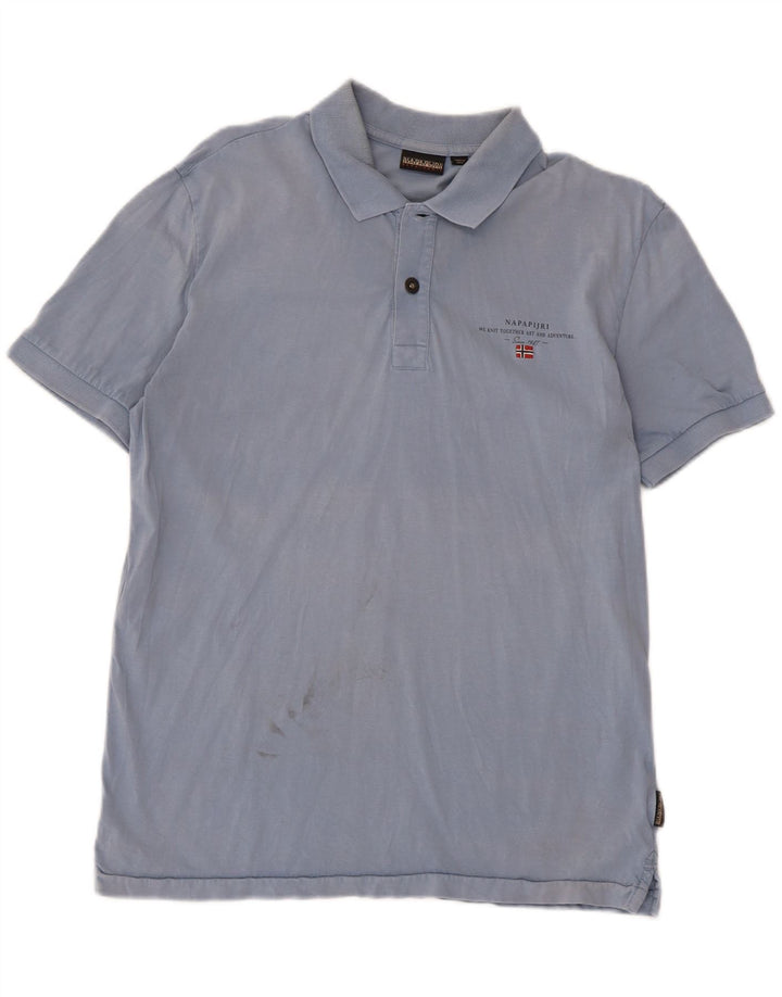 NAPAPIJRI Herre Geographic Polo Shirt Large Blue