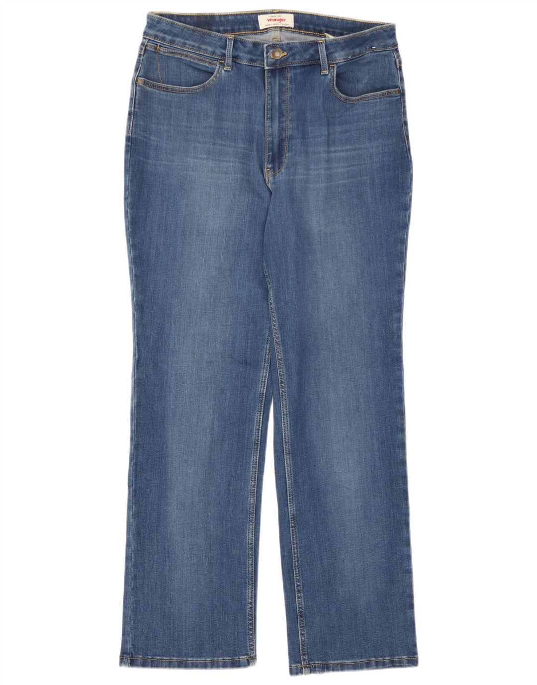 Wrangler lige jeans til kvinder W32 L30 blå bomuld