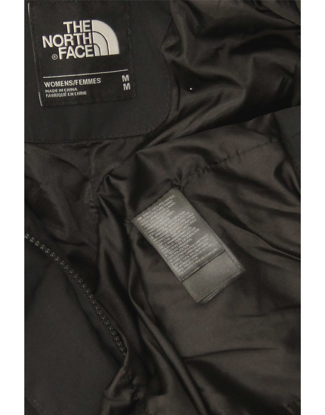 The North Face Dame Hooded Parka Jacket UK 14 Medium Black Polyester