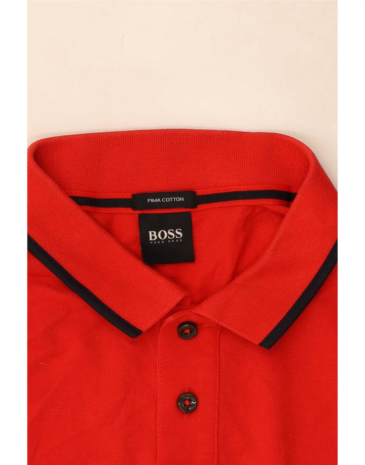 Hugo Boss herre poloshirt Medium rød bomuld