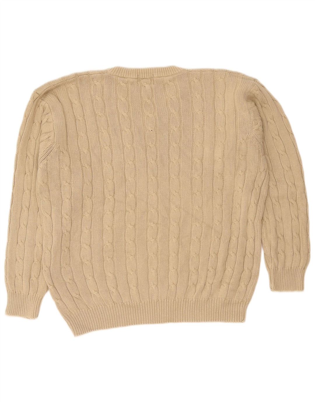 Rifle Herre V-hals sweater Stor Beige Bomuld