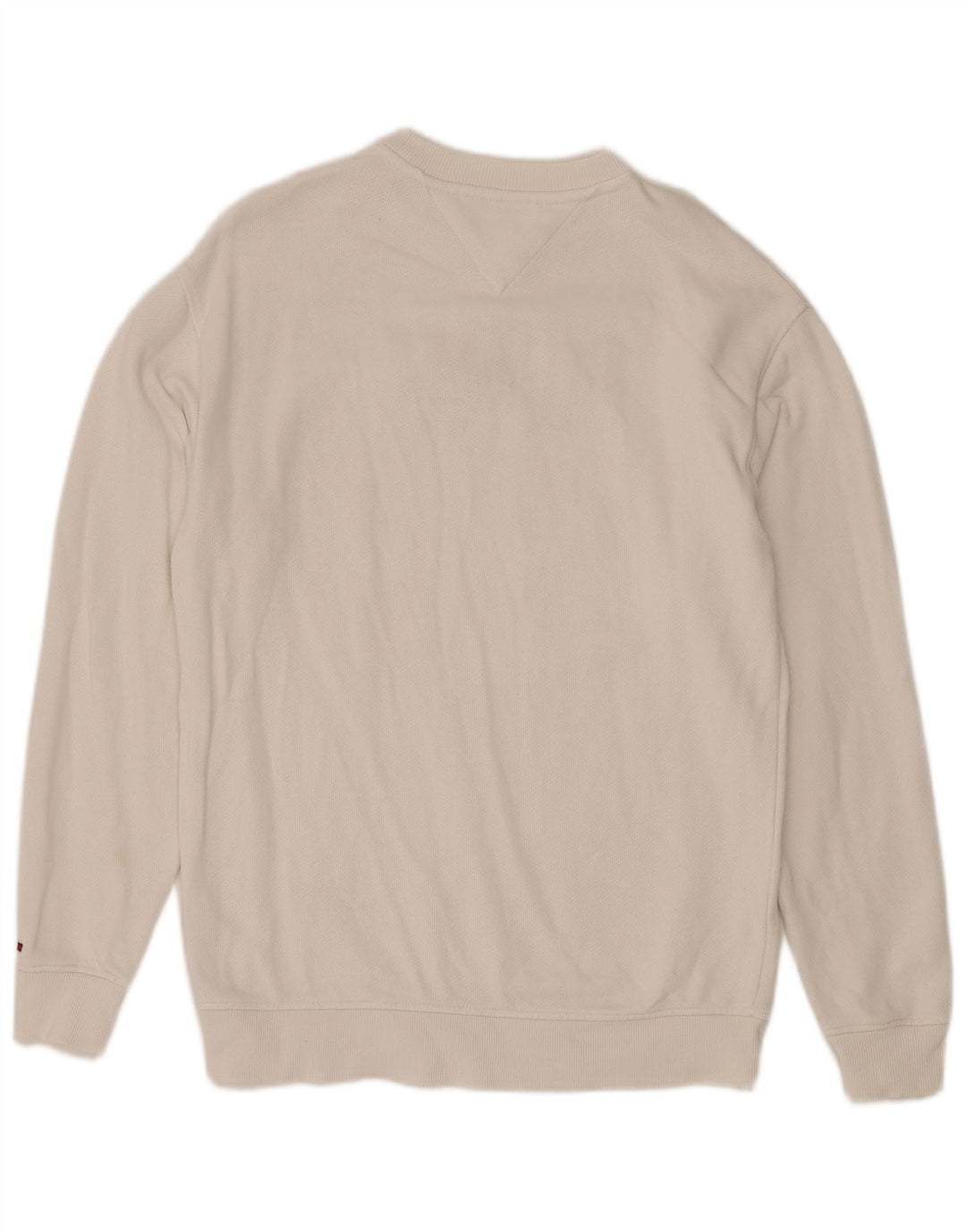 TOMMY HILFIGER Mens Graphic Sweatshirt Jumper XS White Cotton