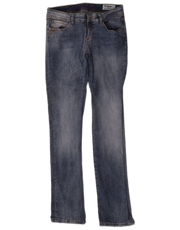 Desigual Womens Regular Fit Straight Jeans W30 L32 Blå Bomuld
