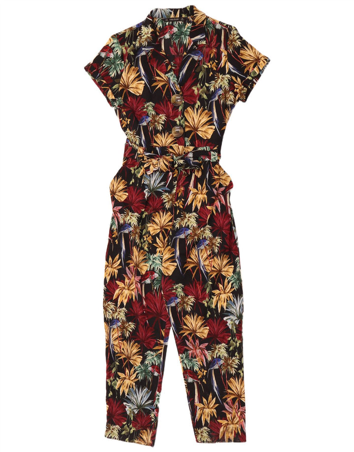Zara Dame Jumpsuit UK 14 Medium Multicolored Floral Hawaiian