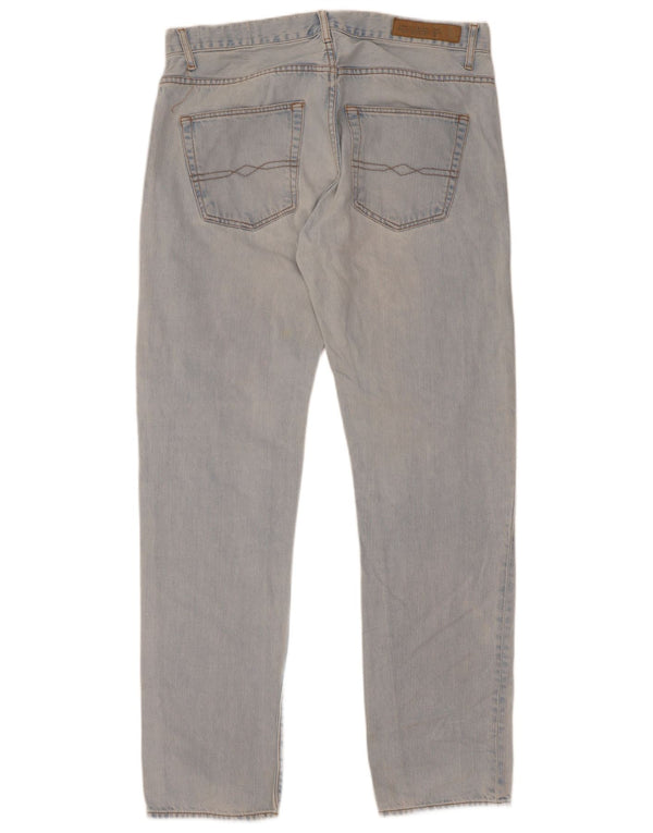 Zara Straight Jeans til mænd EU 44 Large W34 L34 Blå Bomuld