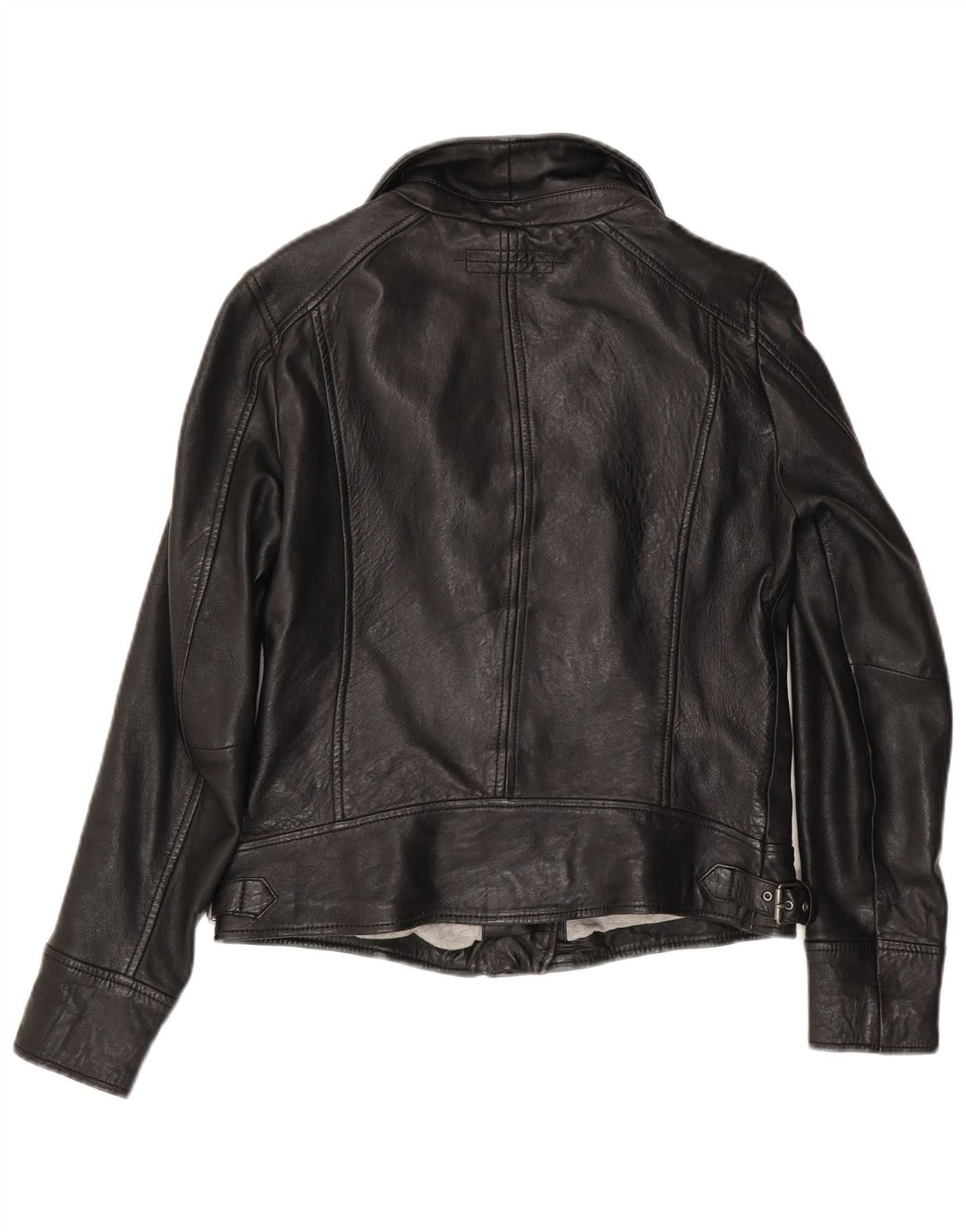 Oakwood Womens Læder Biker Jacket UK 14 Stort sort læder