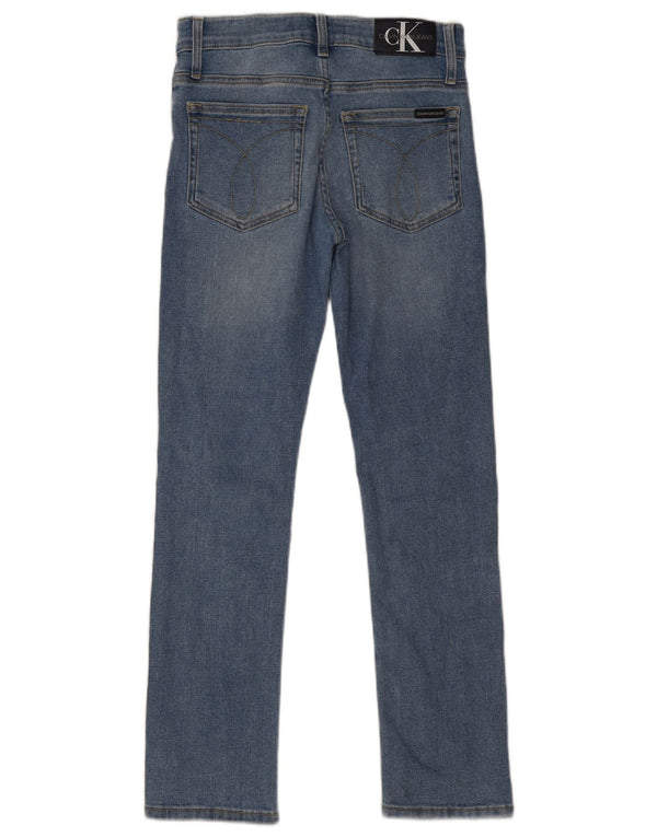 Calvin Klein Girls Slim Jeans 11-12 År B26 L28 Blå Bomuld