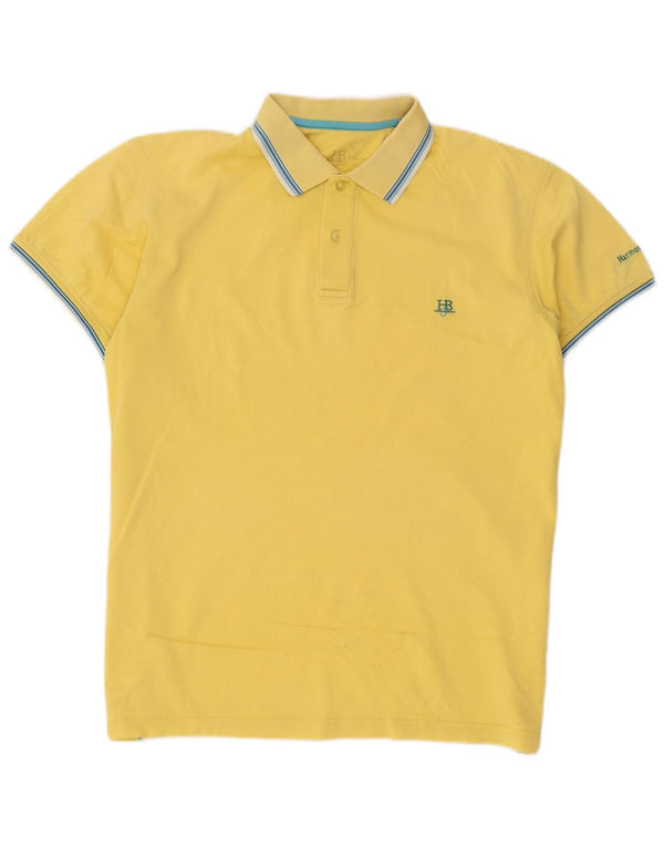 Harmont & Blaine herre poloshirt XL gul stribet bomuld