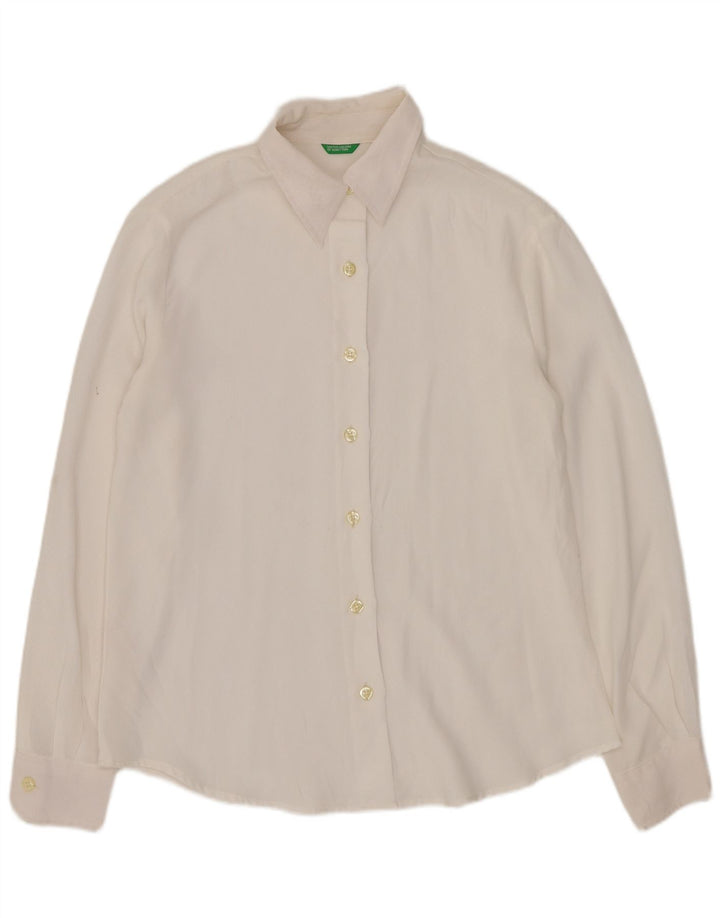 Benetton Dameskjorte UK 12 Medium White