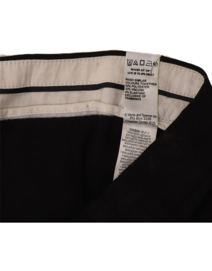 Marks & Spencer Lige jakkesæt til kvinder bukser UK 14 Medium W34 L34 Sort