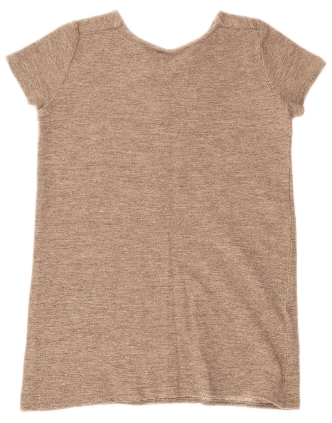 Zara T-Shirt Top UK 12 Medium Brun Flecked