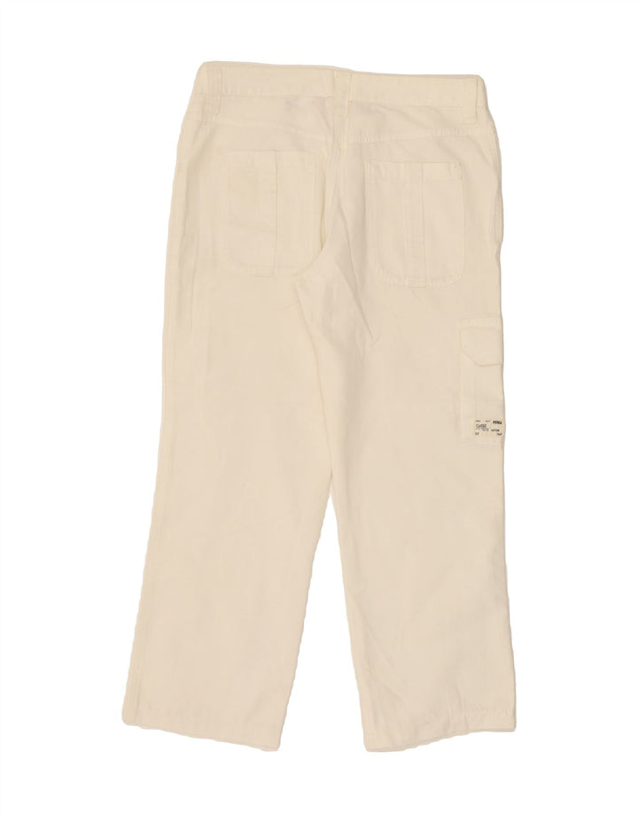 PUMA Womens Crop Straight Cargo Trousers UK 12 Medium W32 L26 White Vintage Puma and Second-Hand Puma from Messina Hembry 