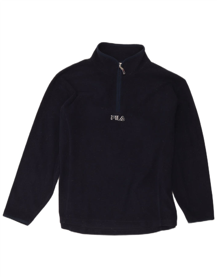 Fila herre lynlås hals fleece jumper mellem marineblå polyester