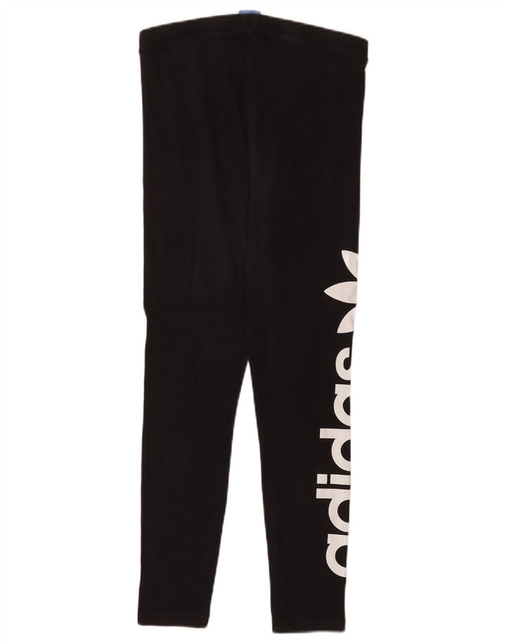 Adidas Graphic Leggings til kvinder UK 10 Small Black