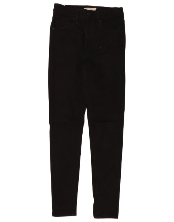 Levi's Dame Mile High Super Skinny Jeans W27 L30 Sort Bomuld