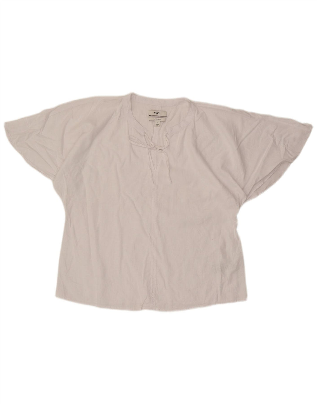 Marks & Spencer Damebluse Top UK 12 Medium White Linen