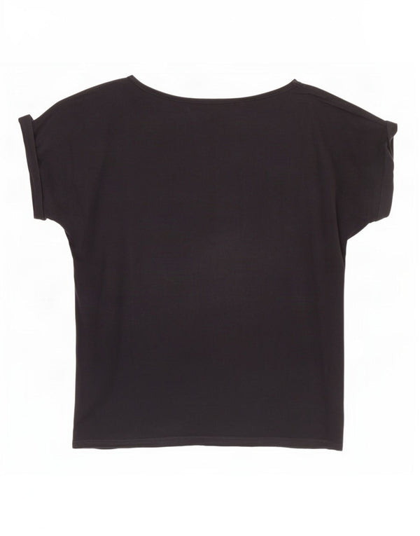 Trussardi Jeans Dame Grafisk T-Shirt Top UK 16 Large Sort