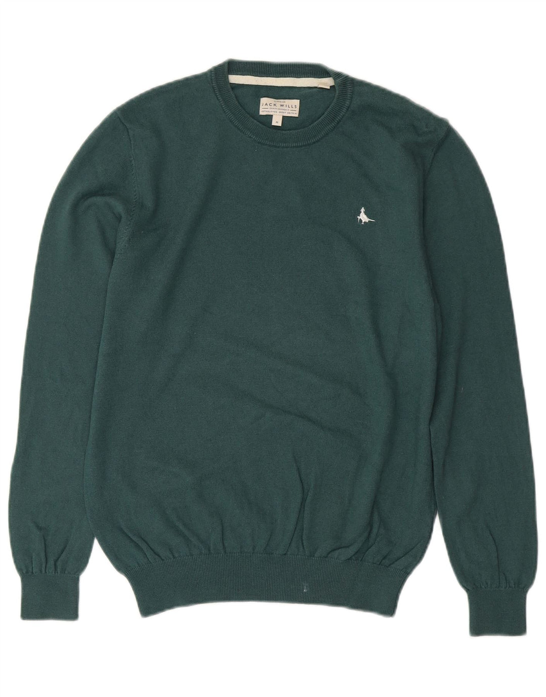 JACK WILLS Herre Crew Neck sweater Medium Green Bomuld