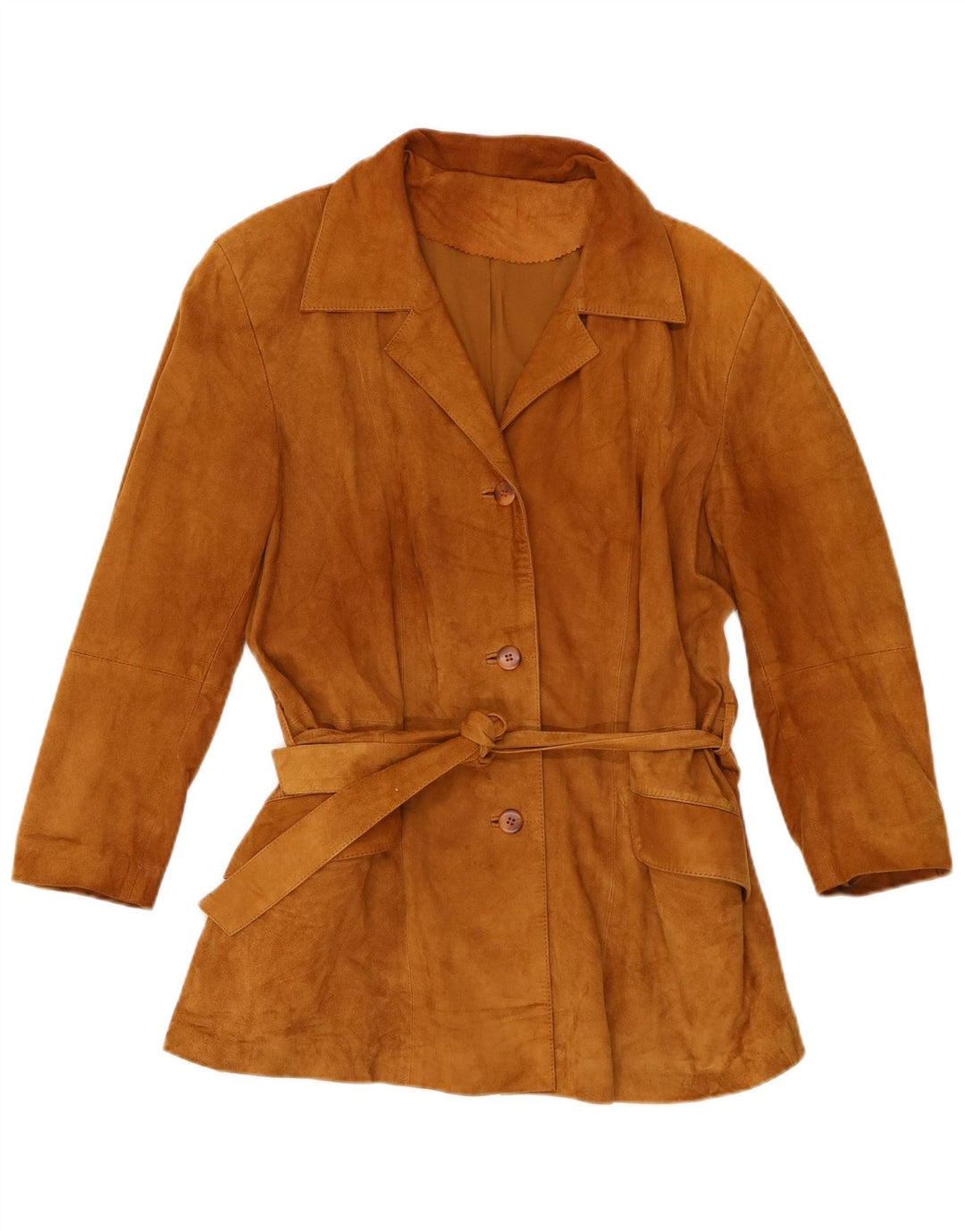 Conbipel Dame Ruskindsjakke IT 42 Medium Beige Læder