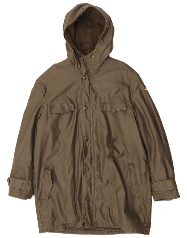 Vintage Herre Hætte Military Parka Jacket UK 42 XL Khaki