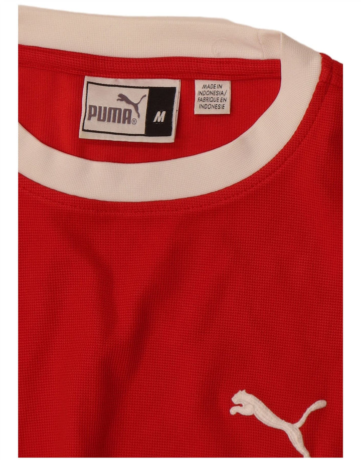 Puma Herre T-Shirt Top Medium Rød Colourblock