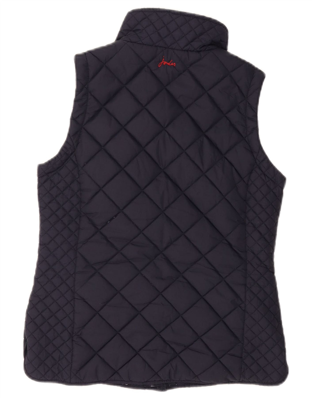 JOULES Dame Quilted Gilet UK 8 Small Navy Blue Polyester
