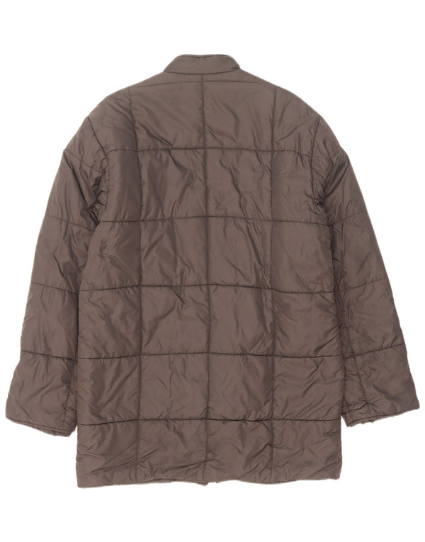 Alberto Aspesi Herre polstret jakke UK 38 Medium Grå Nylon