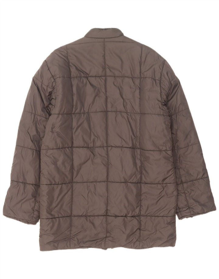 Alberto Aspesi Herre polstret jakke UK 38 Medium Grå Nylon