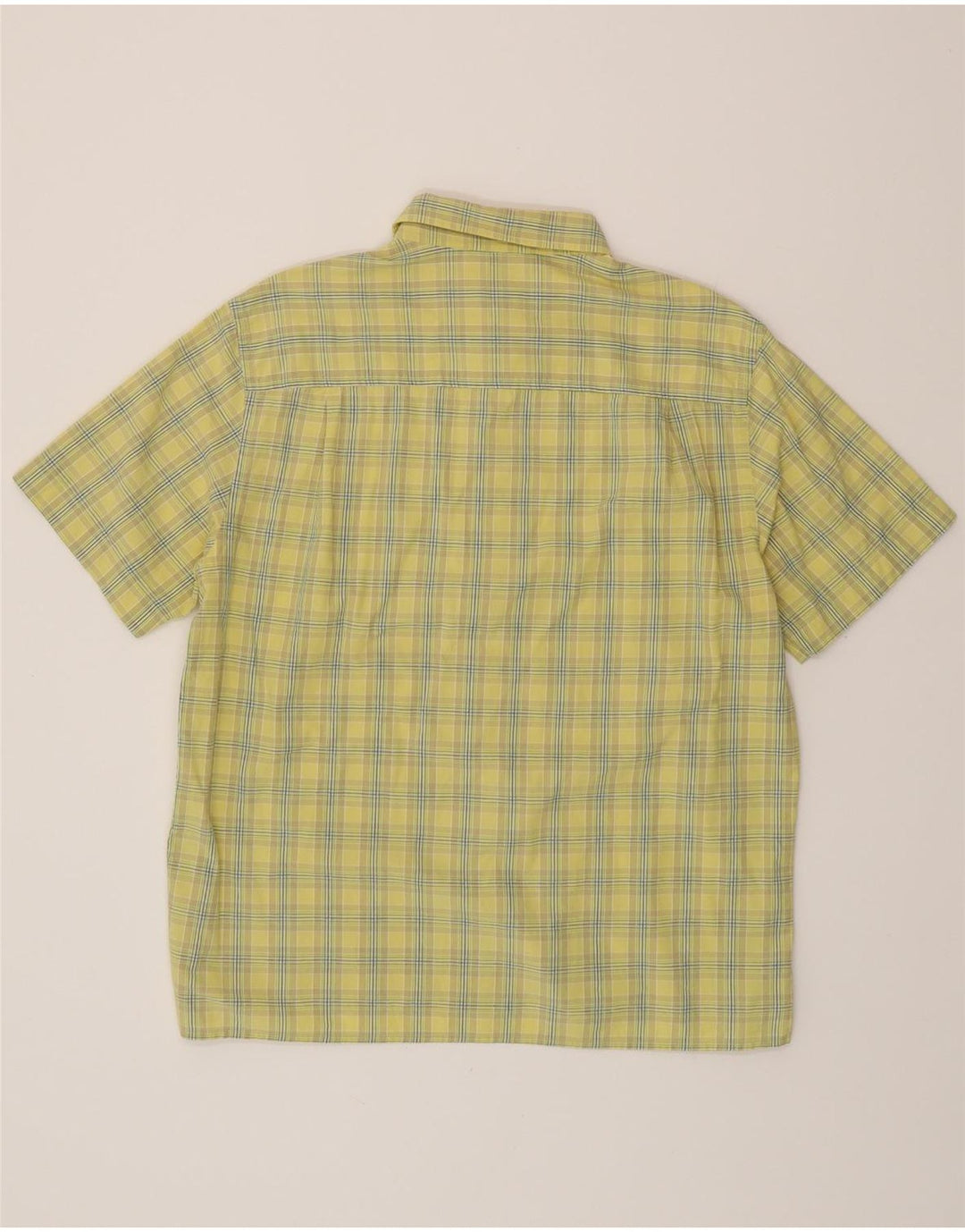 DOCKERS Kortærmet herreskjorte str. 42/44 Large Yellow Check