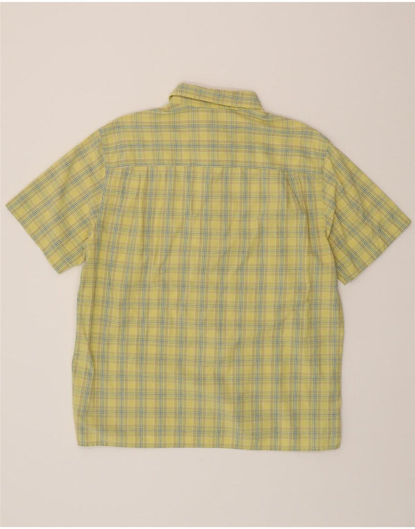 DOCKERS Kortærmet herreskjorte str. 42/44 Large Yellow Check