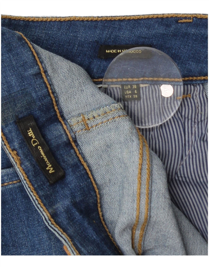 Massimo Dutti Dame Denim Nederdel EU 38 Lille W28 Blå
