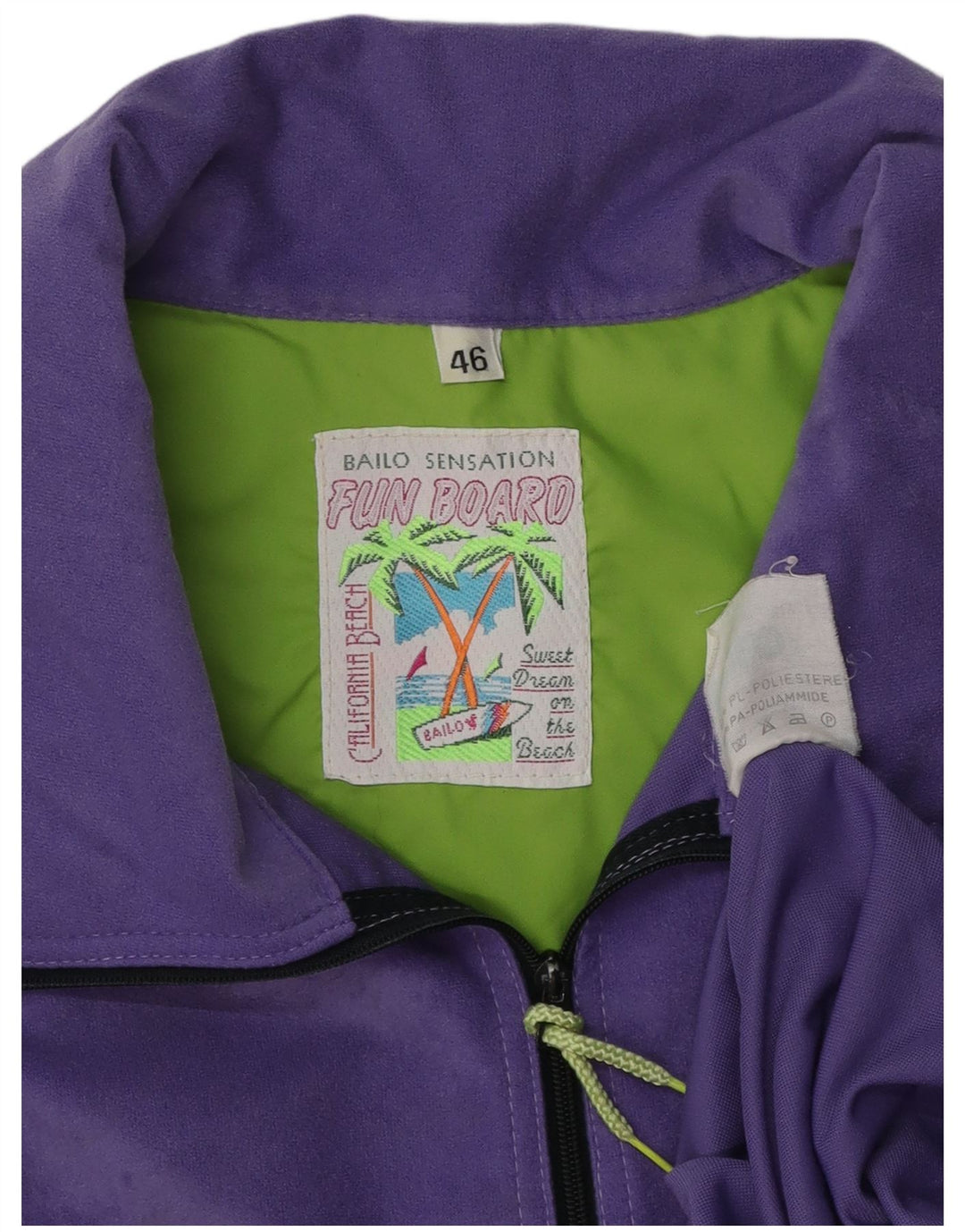 Bailo Womens Grafisk Pullover Træningsdragt Top EU 46 XL Lilla Colourblock